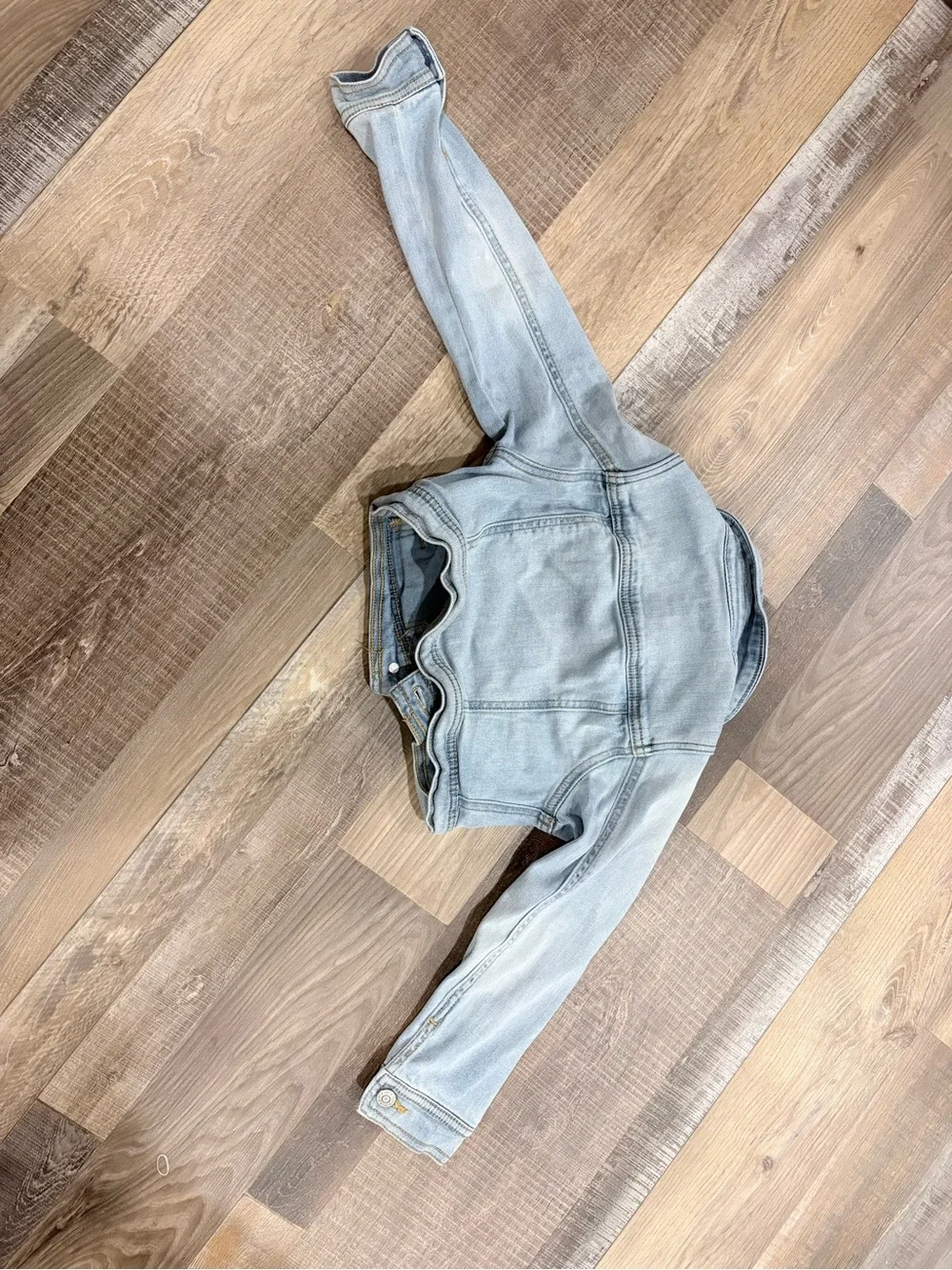 Cat & Jack Light Blue Denim Jacket with Cactus and 'Dreamy' Patches